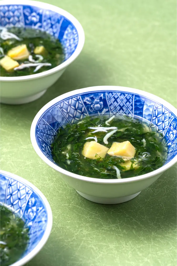 吻仔魚麻芛甘藷湯